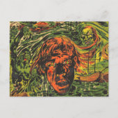 ヴィンテージ ハロウィン ゾンビ, グラフィティ ストリート アート ポストカード (正面)