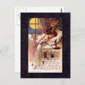 ヴィンテージ ハロウィン タイム フェアリーズと眠る少女 ポストカード (正面/裏面)