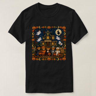 ヴィンテージ ハロウィン テディベア スプーキー トリック オア トリート Tシャツ