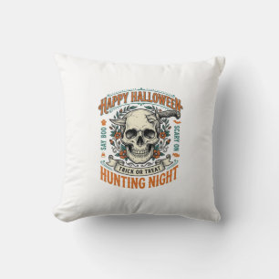 ヴィンテージ ハロウィン ドクロ トリック オア トリート Tシャツ デザイン クッション