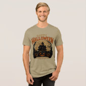 ヴィンテージ ハロウィン ドクロ 悪霊の棲む屋敷 Tシャツ (正面全面)