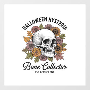 ヴィンテージ ハロウィン ドクロ 骨 コレクター Tシャツ デザイン ウィンドウサイン
