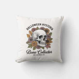ヴィンテージ ハロウィン ドクロ 骨 コレクター Tシャツ デザイン クッション