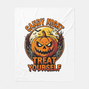 ヴィンテージ ハロウィン パンプキン 自分へのご褒美 Tシャツ_1 フリースブランケット