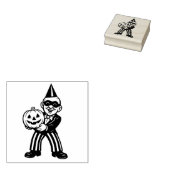 ヴィンテージ ハロウィン パーティーマン ゴム印 (押印)