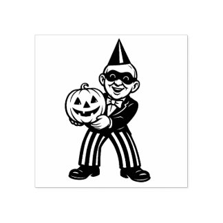 ヴィンテージ ハロウィン パーティーマン ゴム印