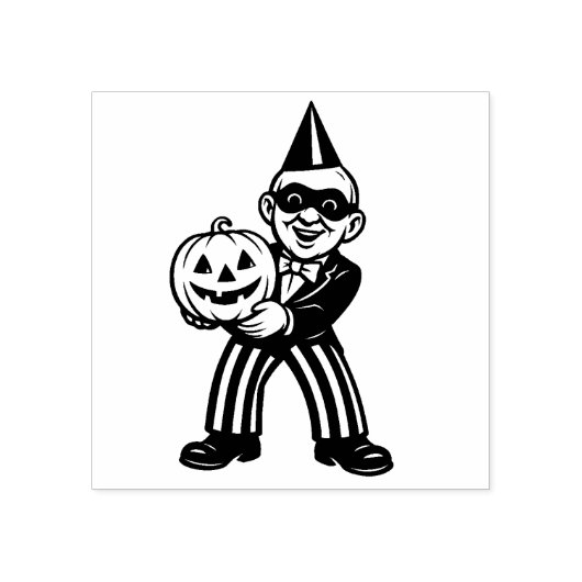 ヴィンテージ ハロウィン パーティーマン ゴム印 (インプリント)