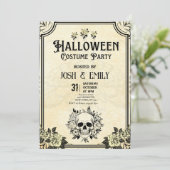 ヴィンテージ ハロウィン パーティー 大人向け かぼちゃ 招待状 (スタンド正面)