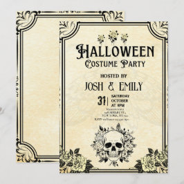 ヴィンテージ ハロウィン パーティー 大人向け かぼちゃ 招待状