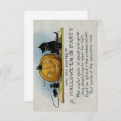 ヴィンテージ ハロウィン パーティー 招待状 (正面/裏面)