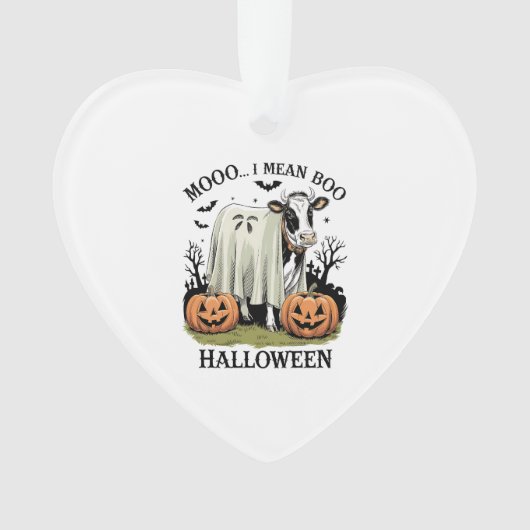 ヴィンテージ ハロウィン ファームカウ オーナメント (正面)