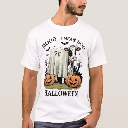 ヴィンテージ・ハロウィン・ファーム・カウ Tシャツ (正面)