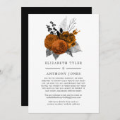 ヴィンテージ ハロウィン フラワー 縮小 ゲストリスト 案内状 (正面/裏面)