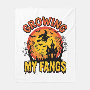 ヴィンテージ・ハロウィン・ヴァンパイアTシャツ_1 フリースブランケット