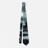 ヴィンテージ ハロウィン、不気味な墓地と墓 ネクタイ (裏面)