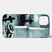 ヴィンテージ ハロウィン、不気味な墓地と墓 Case-Mate iPhoneケース (裏面 (横))
