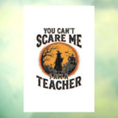 ヴィンテージ ハロウィン 先生 怖い 学校 Tシャツ デザイン ウィンドウサイン (シート3)