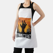 ヴィンテージ ハロウィン 墓場 ゾンビ 手 シャツ デザイン エプロン (インサイチュ)
