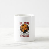 ヴィンテージ ハロウィン 幽霊の館 月 シャツ デザイン_ コーヒーマグカップ (中央)