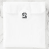 ヴィンテージ ハロウィン 幽霊屋敷 月 Tシャツ デザイン ラウンドシール (バッグ)