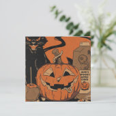 ヴィンテージ ハロウィン 怖い かぼちゃ シーズンカード (スタンド正面)