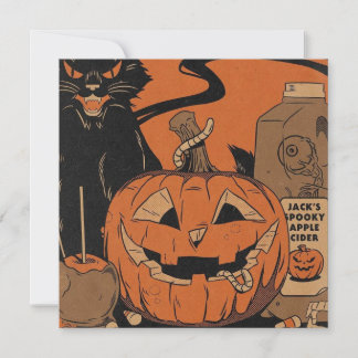 ヴィンテージ ハロウィン 怖い かぼちゃ シーズンカード
