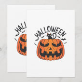 ヴィンテージ ハロウィン  招待状 (正面/裏面)