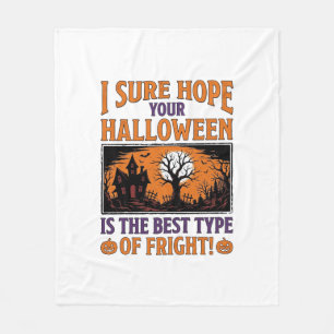 ヴィンテージ ハロウィン 最恐のデザイン_1 フリースブランケット