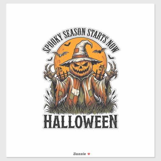 ヴィンテージ ハロウィン 案山子 かぼちゃ 魔女 Tシャツ_1 シール (シート)