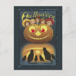 ヴィンテージ ハロウィン 楽しいイラスト ポストカード