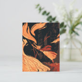 ヴィンテージ ハロウィン、炎の森の邪悪な魔女 ポストカード (スタンド正面)