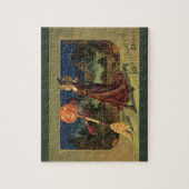 ヴィンテージ ハロウィン、美しいダンシングウィッチ ジグソーパズル (縦)