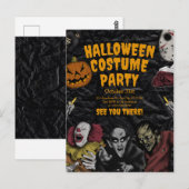 ヴィンテージ ハロウィン 衣装パーティー, 編集可能なハロウィン ポストカード (正面/裏面)