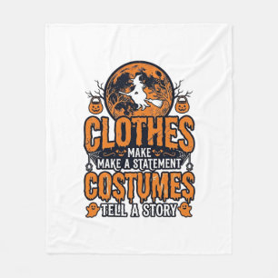 ヴィンテージ ハロウィン 衣類 コスチューム ステートメント Tシャツ_ フリースブランケット