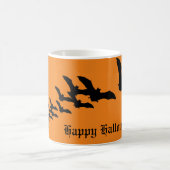 ヴィンテージ ハロウィン 飛び回るコウモリの大群 コーヒーマグカップ (中央)