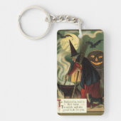 ヴィンテージ ハロウィン 魔女の魔法の鍋 キーホルダー (正面)