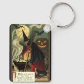 ヴィンテージ ハロウィン 魔女の魔法の鍋 キーホルダー (裏面)