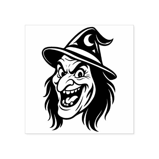ヴィンテージ ハロウィン 魔女 ゴム印 (インプリント)