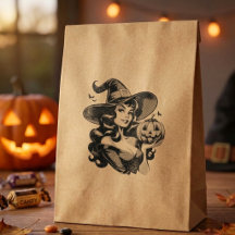 ヴィンテージ ハロウィン 魔女 レトロ パンプキン