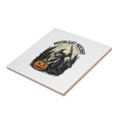 ヴィンテージ ハロウィン 魔女 月夜のいたずら グラフィック タイル (側面)