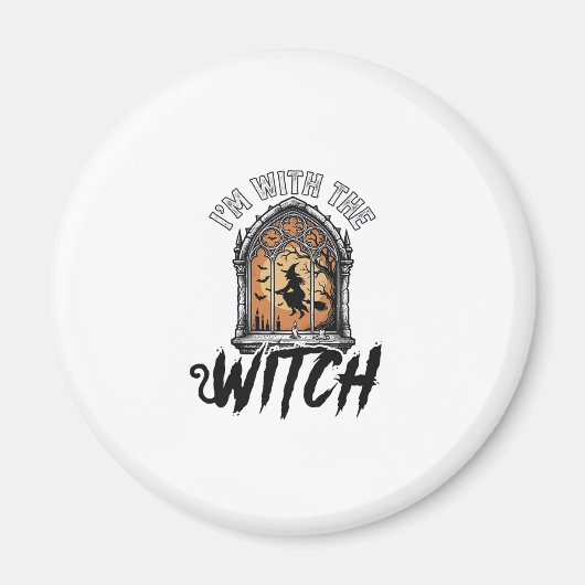 ヴィンテージ・ハロウィン 魔法使いといっしょ マグネット (正面)