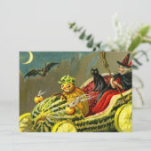 ヴィンテージ ハロウィン 黒猫と魔女 シーズンカード (スタンド正面)