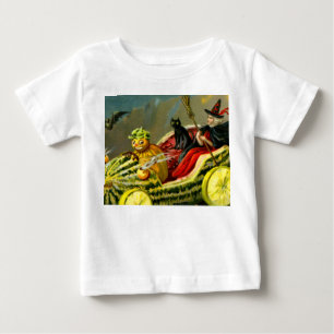 ヴィンテージ ハロウィン 黒猫と魔女 ベビーTシャツ