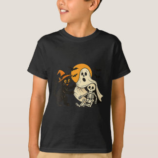 ヴィンテージ ハロウィン 黒猫 レビール 女性用 Tシャツ