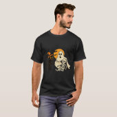 ヴィンテージ ハロウィン 黒猫 レビール 女性用 Tシャツ (正面フル)