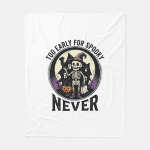 ヴィンテージ ハロウィン Tシャツ スケルトン 月 幽霊屋敷 フリースブランケット