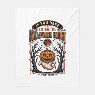 ヴィンテージ ハロウィン Tシャツ スプーキー エングレイブド パンプキン ガール フリースブランケット