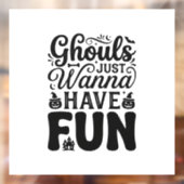 ヴィンテージ・ハロウィンSVG_1 ゴールズは楽しみたい ウィンドウサイン (シート2)