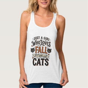 ヴィンテージ・ハロウィンTシャツデザイン_猫好きな人へ1 タンクトップ