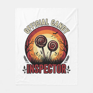 ヴィンテージ ハロウィンTシャツ 公式キャンディー検査官 フリースブランケット